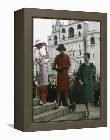 Dior Models in Soviet Union for Officially Sanctioned Fashion Show-null-Framed Premier Image Canvas