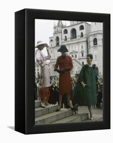 Dior Models in Soviet Union for Officially Sanctioned Fashion Show-null-Framed Premier Image Canvas