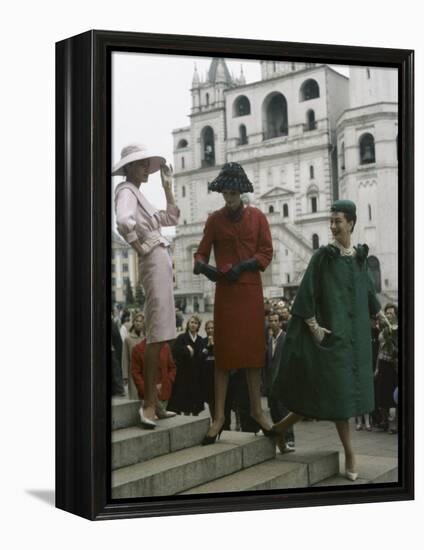 Dior Models in Soviet Union for Officially Sanctioned Fashion Show-null-Framed Premier Image Canvas