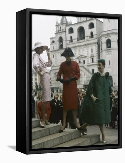 Dior Models in Soviet Union for Officially Sanctioned Fashion Show-null-Framed Premier Image Canvas