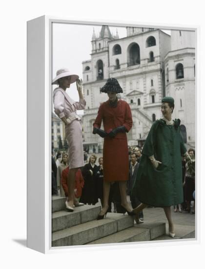 Dior Models in Soviet Union for Officially Sanctioned Fashion Show-null-Framed Premier Image Canvas