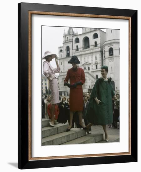 Dior Models in Soviet Union for Officially Sanctioned Fashion Show-null-Framed Photographic Print