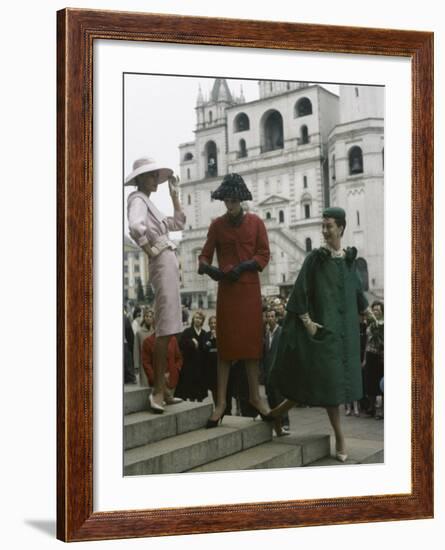 Dior Models in Soviet Union for Officially Sanctioned Fashion Show-null-Framed Photographic Print