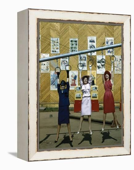 Dior Models in Soviet Union for Officially Sanctioned Fashion Show-null-Framed Premier Image Canvas