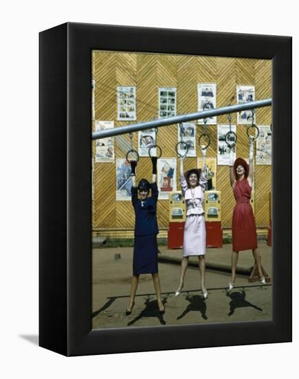 Dior Models in Soviet Union for Officially Sanctioned Fashion Show-null-Framed Premier Image Canvas