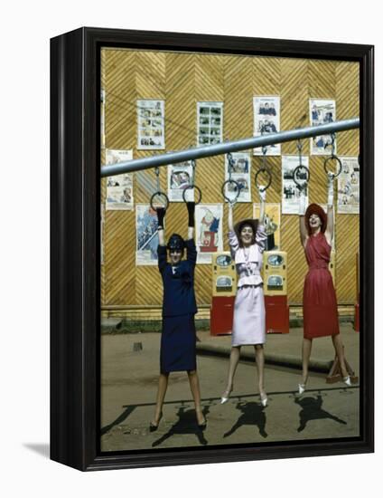 Dior Models in Soviet Union for Officially Sanctioned Fashion Show-null-Framed Premier Image Canvas