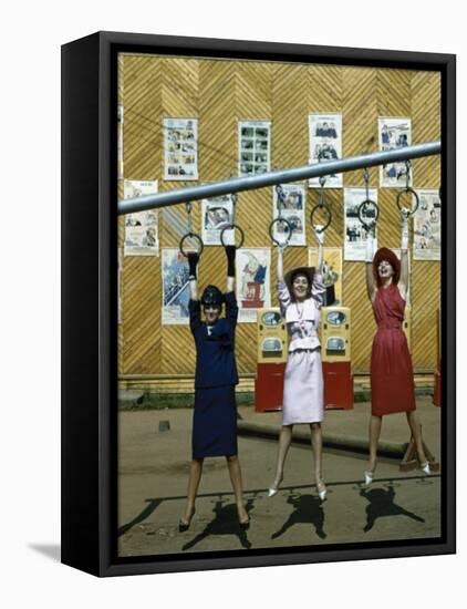 Dior Models in Soviet Union for Officially Sanctioned Fashion Show-null-Framed Premier Image Canvas