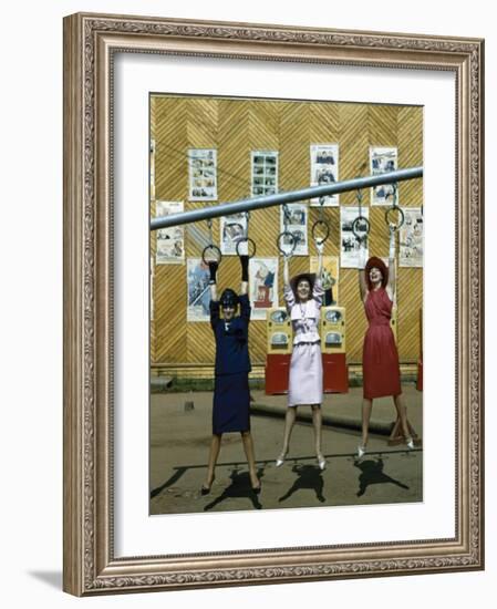 Dior Models in Soviet Union for Officially Sanctioned Fashion Show-null-Framed Photographic Print