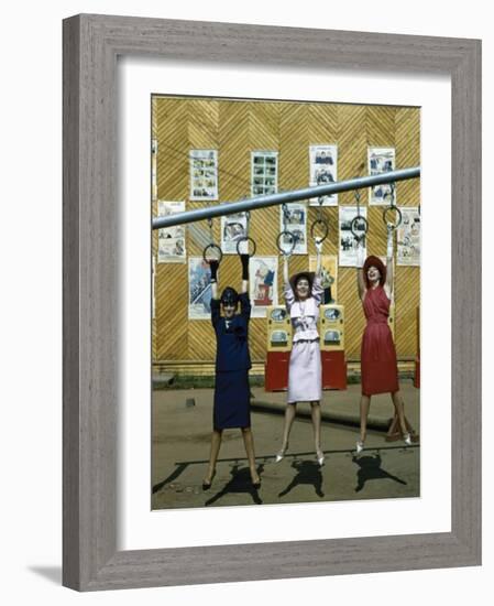 Dior Models in Soviet Union for Officially Sanctioned Fashion Show-null-Framed Photographic Print