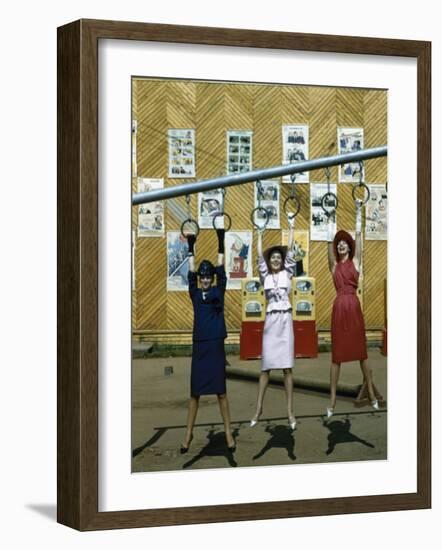 Dior Models in Soviet Union for Officially Sanctioned Fashion Show-null-Framed Photographic Print