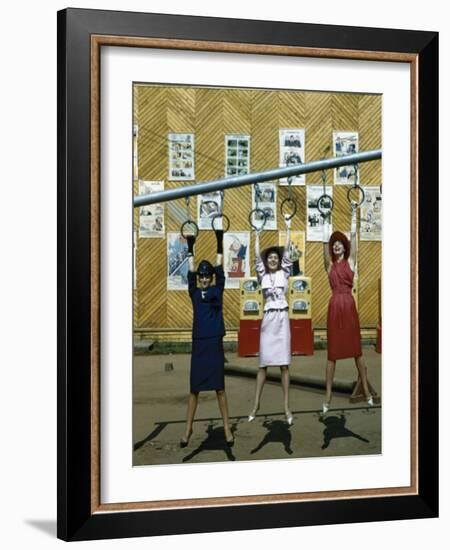 Dior Models in Soviet Union for Officially Sanctioned Fashion Show-null-Framed Photographic Print