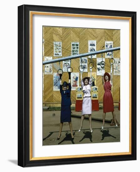 Dior Models in Soviet Union for Officially Sanctioned Fashion Show-null-Framed Photographic Print