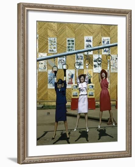 Dior Models in Soviet Union for Officially Sanctioned Fashion Show-null-Framed Photographic Print