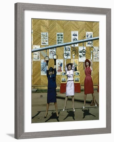 Dior Models in Soviet Union for Officially Sanctioned Fashion Show-null-Framed Photographic Print