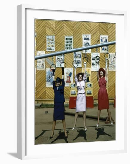 Dior Models in Soviet Union for Officially Sanctioned Fashion Show-null-Framed Photographic Print