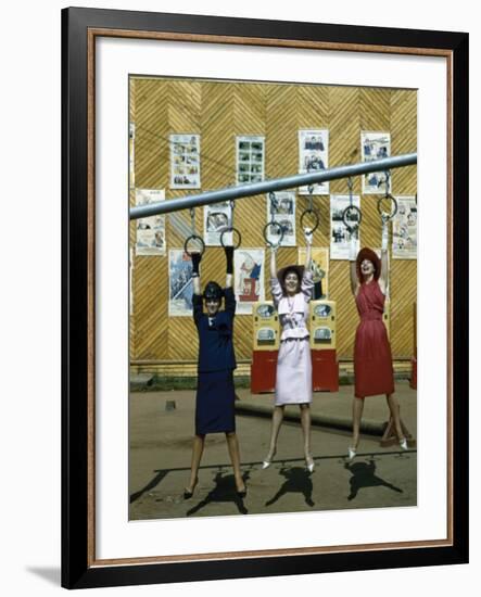 Dior Models in Soviet Union for Officially Sanctioned Fashion Show-null-Framed Photographic Print