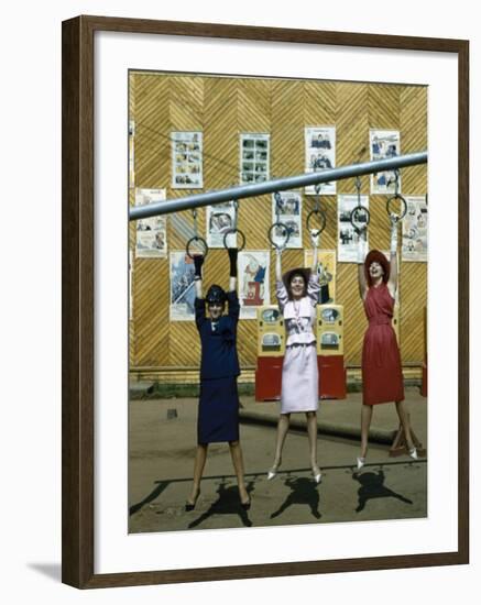 Dior Models in Soviet Union for Officially Sanctioned Fashion Show-null-Framed Photographic Print