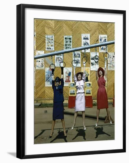 Dior Models in Soviet Union for Officially Sanctioned Fashion Show-null-Framed Photographic Print