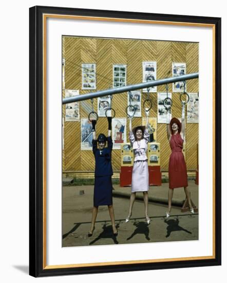 Dior Models in Soviet Union for Officially Sanctioned Fashion Show-null-Framed Photographic Print