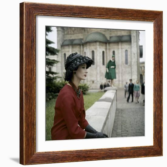 Dior Models in Soviet Union for Officially Sanctioned Fashion Show-null-Framed Photographic Print