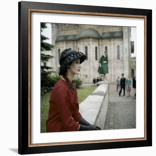 Dior Models in Soviet Union for Officially Sanctioned Fashion Show-null-Framed Photographic Print