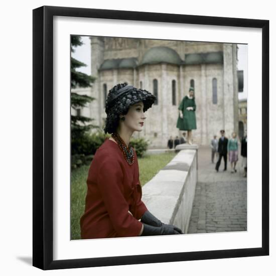 Dior Models in Soviet Union for Officially Sanctioned Fashion Show-null-Framed Photographic Print