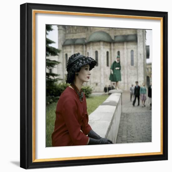 Dior Models in Soviet Union for Officially Sanctioned Fashion Show-null-Framed Photographic Print