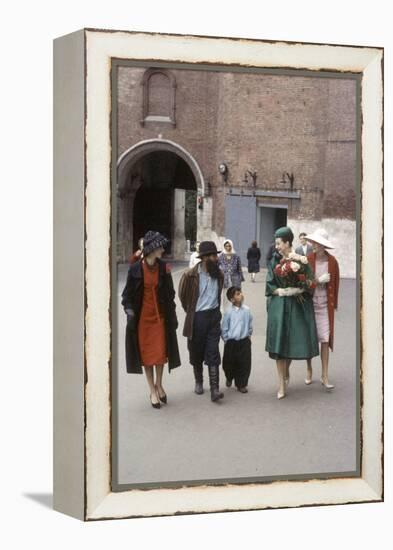 Dior Models in the Soviet Union for Fashion Show Visiting the Gum Department Store, 1959-Howard Sochurek-Framed Premier Image Canvas