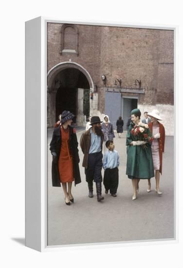 Dior Models in the Soviet Union for Fashion Show Visiting the Gum Department Store, 1959-Howard Sochurek-Framed Premier Image Canvas