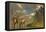 Diplodocus Dinosaurs in a Mating Ritual-null-Framed Stretched Canvas