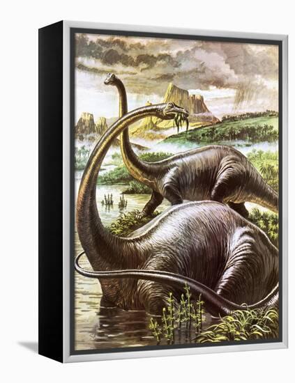 Diplodocus-Payne-Framed Premier Image Canvas