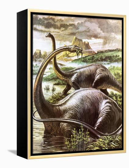 Diplodocus-Payne-Framed Premier Image Canvas