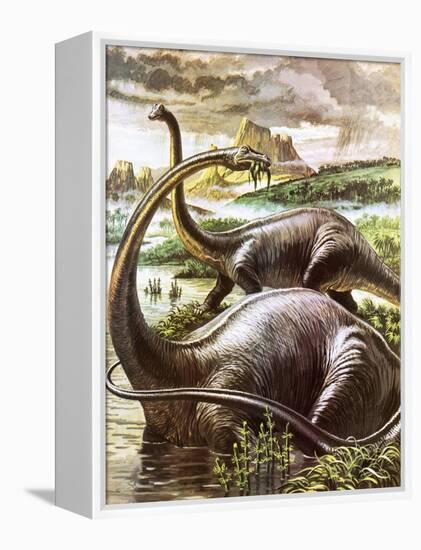 Diplodocus-Payne-Framed Premier Image Canvas