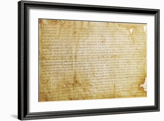 Diploma of Astolfo, King of Lombards and King of Italy from 749 to 756-null-Framed Giclee Print