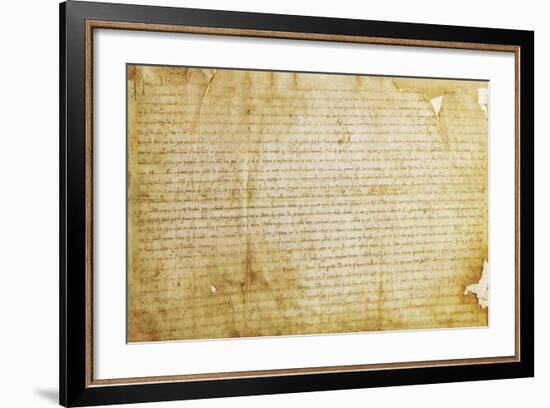 Diploma of Astolfo, King of Lombards and King of Italy from 749 to 756-null-Framed Giclee Print