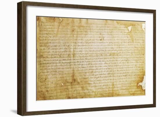 Diploma of Astolfo, King of Lombards and King of Italy from 749 to 756-null-Framed Giclee Print