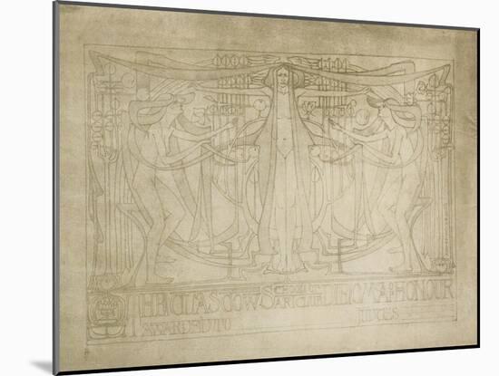 Diploma of Honour Designed for the Glasgow School of Art Club, 1894-5-Charles Rennie Mackintosh-Mounted Giclee Print