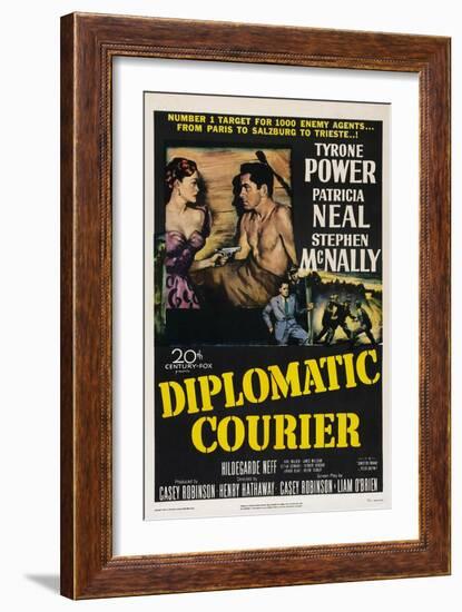 Diplomatic Courier, Patricia Neal, Tyrone Power, 1952-null-Framed Art Print