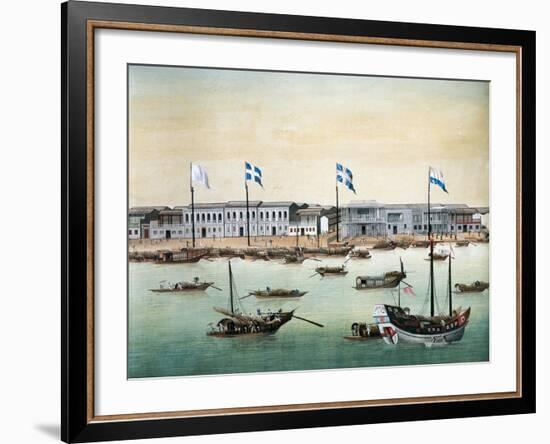 Diplomatic Headquarters in Canton, 1767-null-Framed Giclee Print