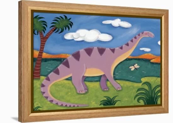 Dippy the Diplodocus-Sophie Harding-Framed Stretched Canvas