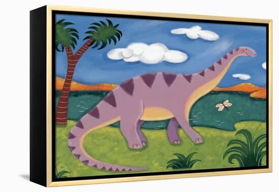 Dippy the Diplodocus-Sophie Harding-Framed Stretched Canvas