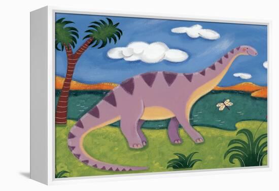 Dippy the Diplodocus-Sophie Harding-Framed Stretched Canvas