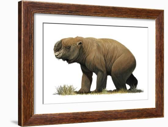 Diprotodon Optatum, the Largest known Marsupial-null-Framed Art Print