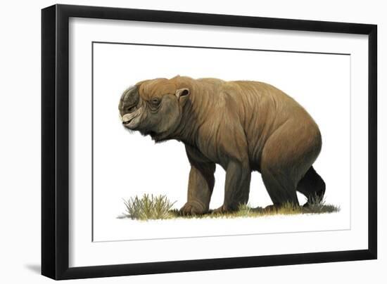 Diprotodon Optatum, the Largest known Marsupial-null-Framed Art Print