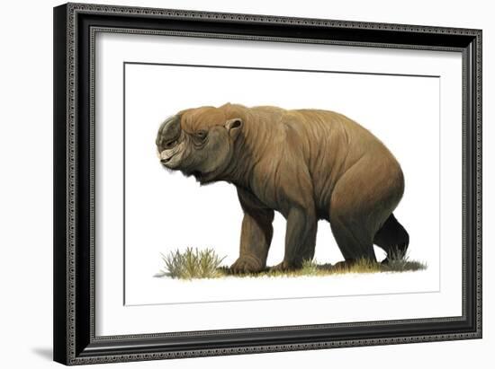 Diprotodon Optatum, the Largest known Marsupial-null-Framed Art Print