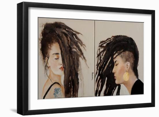 Diptych Two Modern Women-Susan Adams-Framed Giclee Print