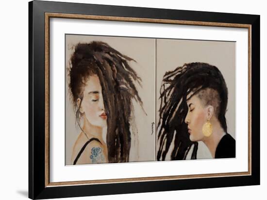 Diptych Two Modern Women-Susan Adams-Framed Giclee Print