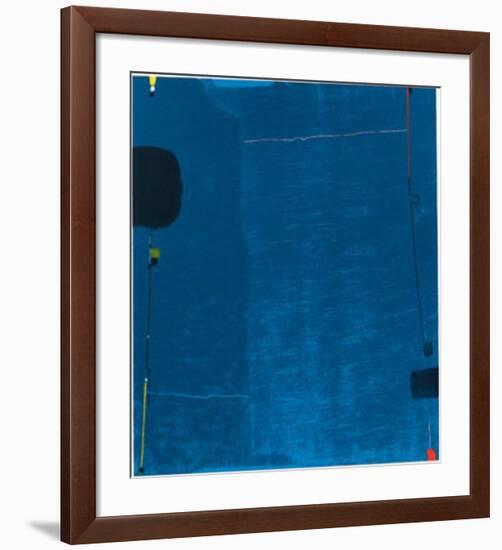 Diptychon Blau, c.1963-Max Ackermann-Framed Serigraph