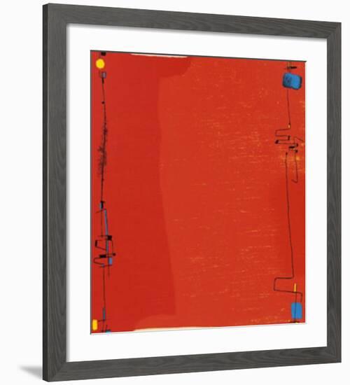 Diptychon Rot, c.1963-Max Ackermann-Framed Serigraph