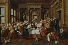 A Merry Company in an Interior (Oil on Panel)-Dirck Hals-Giclee Print